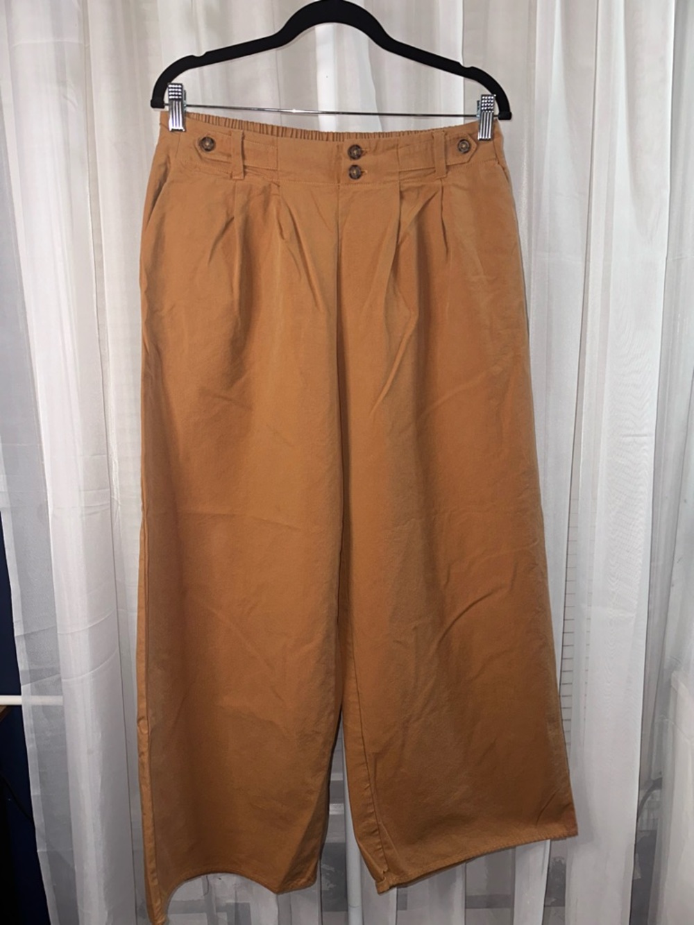 Sienna Sky Wide-Leg Pants in Camel/Tan